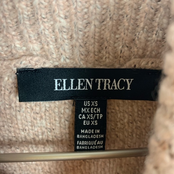 Ellen Tracy Chunky Turtle Neck Cable Knit Sweater - Picture 6 of 8
